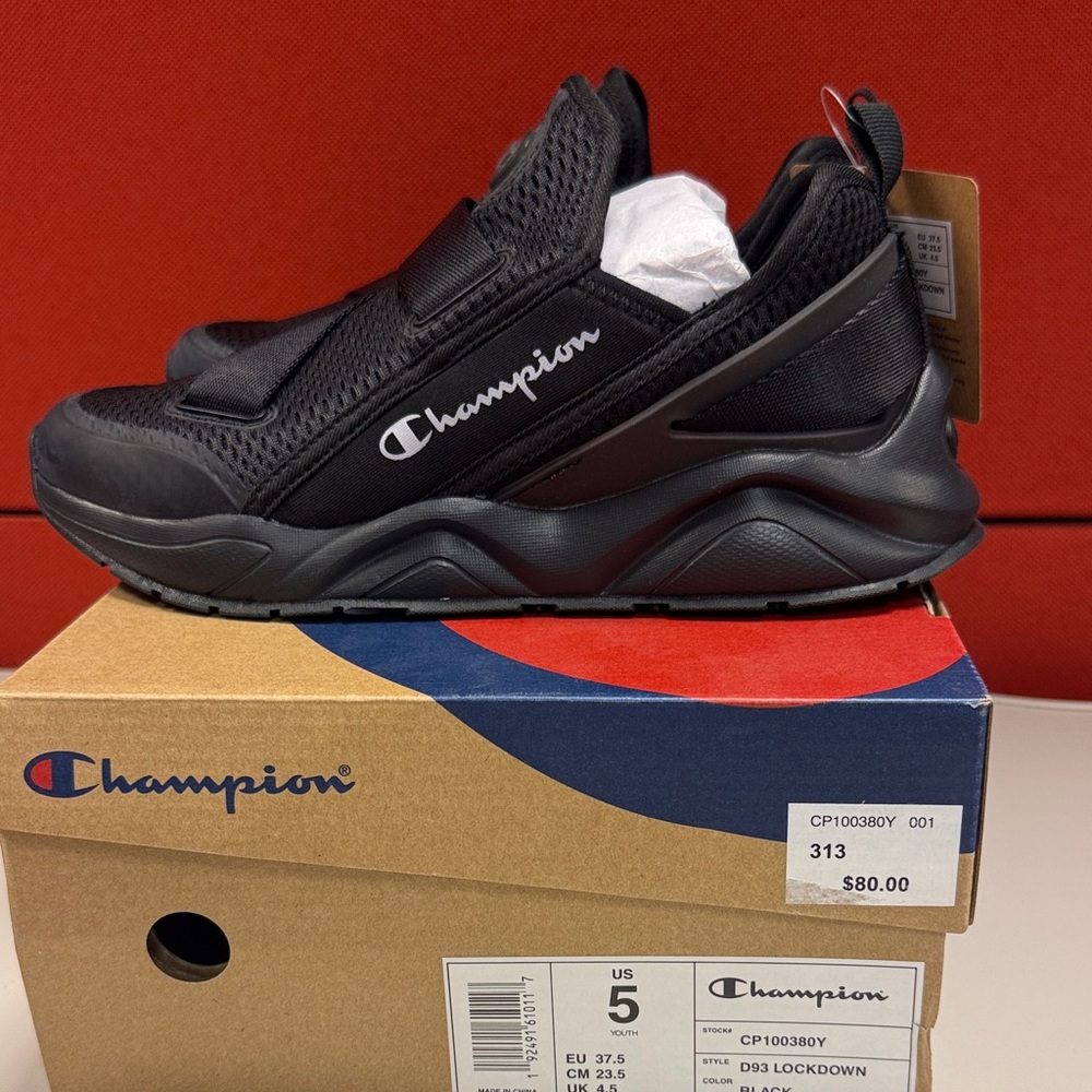 Champion Men's Black Slip-On Sneakers